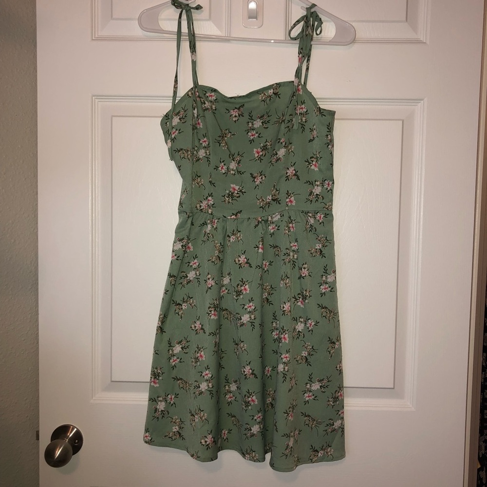Floral Green Dress